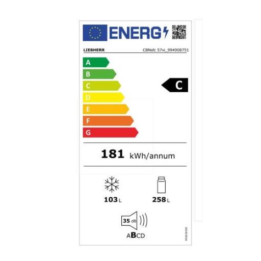 LIEBHERR CBNsfc 57vi Hűtő-fagyasztó-kombináció BioFresh-sel és NoFrost-tal
