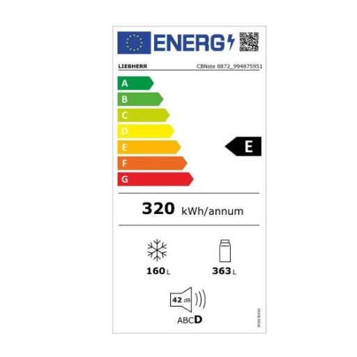LIEBHERR CBNste 8872 Hűtő-fagyasztó-kombináció BioFresh-sel és NoFrost-tal