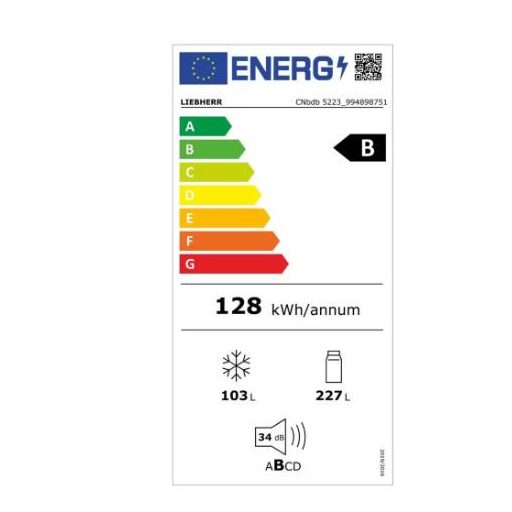 LIEBHERR CNbdb 5223 Hűtő-fagyasztó kombináció EasyFresh és NoFrost funkciókkal