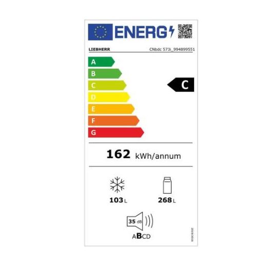 LIEBHERR CNbdc 573i Hűtő-fagyasztó kombináció EasyFresh és NoFrost funkciókkal