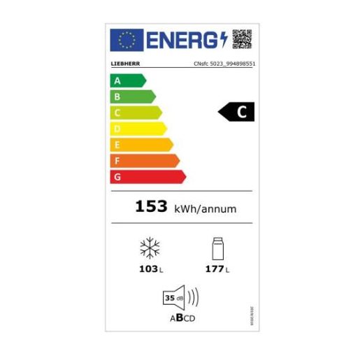 LIEBHERR CNsfc 5023 Hűtő-fagyasztó kombináció EasyFresh és NoFrost funkciókkal