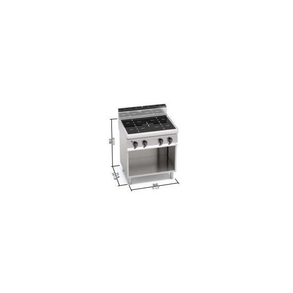 Berto's elektromos tűzhely (12,8 kW)