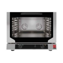   Tecnoeka légkeveréses sütő, manuális gőzpároló, 4 tálcás, manuális, 3,4 kw
