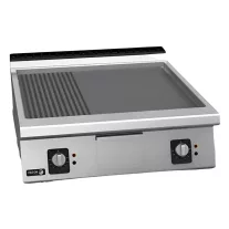 Fagor kétzónás gázüzemű rostlap, 2/3 részben sima és 1/3 részben bordázott sütőfelülettel, termosztáttal – FT-G910-LR