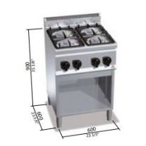 Berto's gáztűzhely (19 kW)