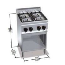 Berto's gáztűzhely (12,4 kW)