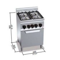 Berto's gáztűzhely (22 kW)
