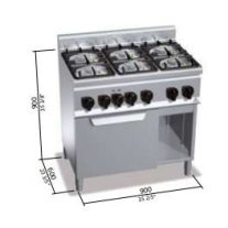 Berto's gáztűzhely (18.6 kW)