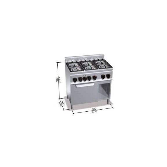 Berto's gáztűzhely (18.6 kW)
