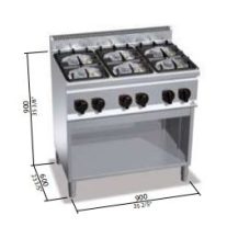 Berto's gáztűzhely (28,5 kW)