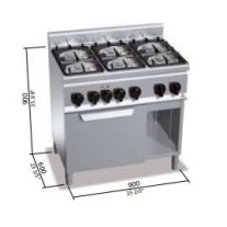 Berto's gáztűzhely (31,5 kW)