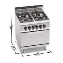 Berto's gáztűzhely (28,8 kW)