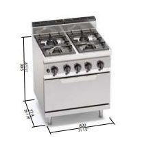 Berto's gáztűzhely (28,8 kW)