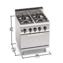 Berto's gáztűzhely (35,8 kW)