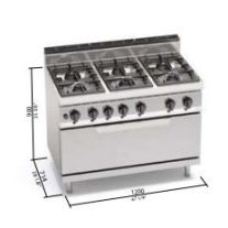 Berto's gáztűzhely (43,5 kW)