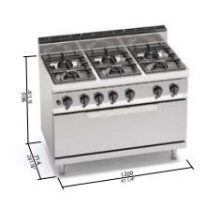 Berto's gáztűzhely (54 kW)