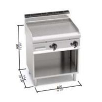 Berto's gázüzemű lapsütő (13, 8 kW)