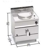 Berto's gázüzemű főzőüst (15,5 kW)