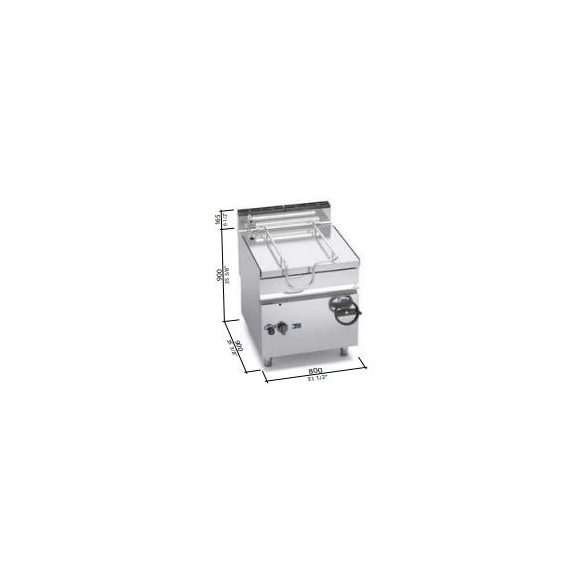 Berto's gázüzemű serpenyő (20 kW)