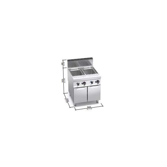 Berto's gázüzemű tésztafőző (24 kW)