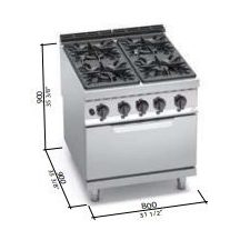 Berto's gáztűzhely (42,3 kW)