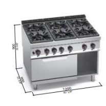 Berto's gáztűzhely (61,3 kW)