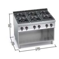 Berto's gáztűzhely (53,5 kW)