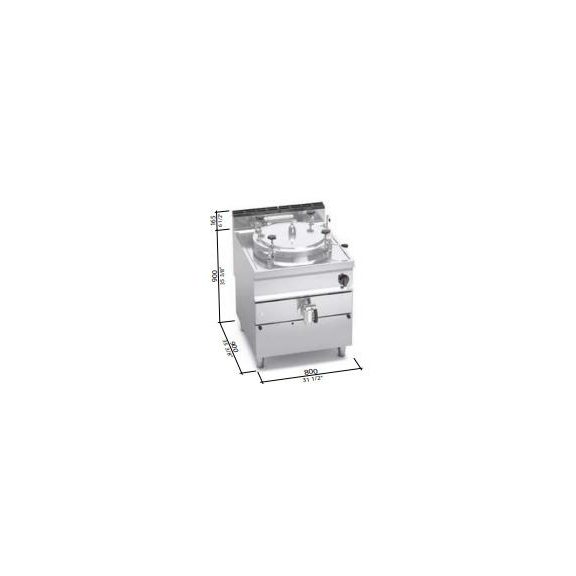 Berto's gázüzemű főzőüst (20,9 kW)
