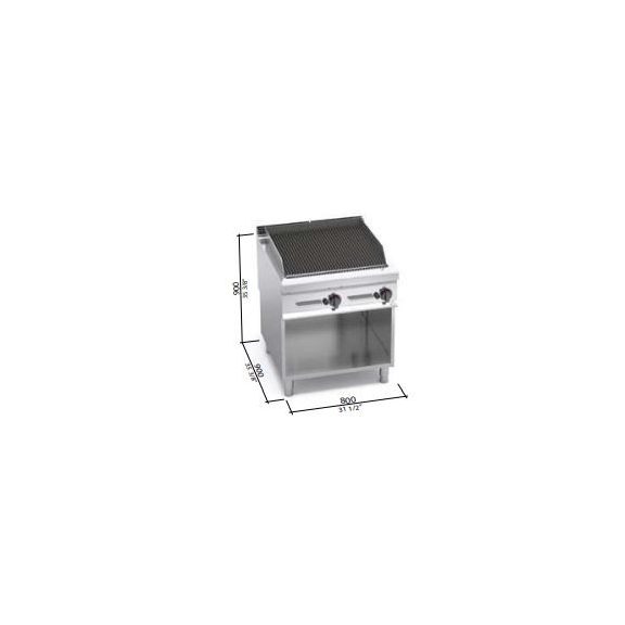Berto's gázüzemű grillsütő (18 kW)