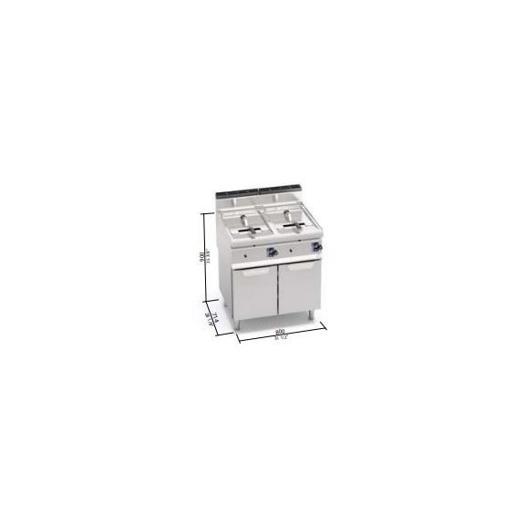 Berto's gázüzemű olajsütő (13,8 kW)