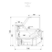   L-1 MD/W/SP 100/110 Modena Modern | Csemegepult beépített aggr.