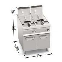 Berto's gázüzemű olajsütő (28 kW)