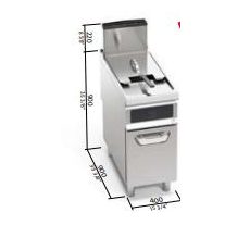 Berto's gázüzemű olajsütő (17, 65 kW)