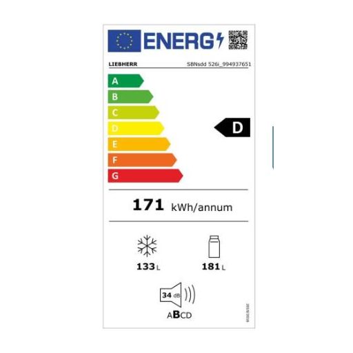 LIEBHERR SBNsdd 526i Hűtő-fagyasztó-kombináció BioFresh-sel és NoFrost-tal