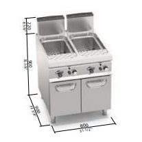 Berto's gázüzemű tésztafőző (24 kW)