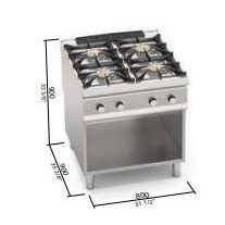 Berto's gáztűzhely (28 kW)