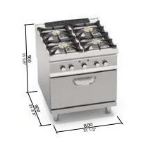 Berto's gáztűzhely (32,7 kW)
