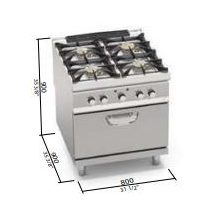 Berto's gáztűzhely (44,7 kW)