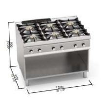 Berto's gáztűzhely (44 kW)