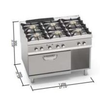 Berto's gáztűzhely (51,5 kW)