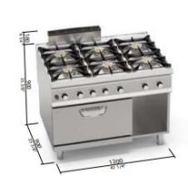 Berto's gáztűzhely (67,8 kW)