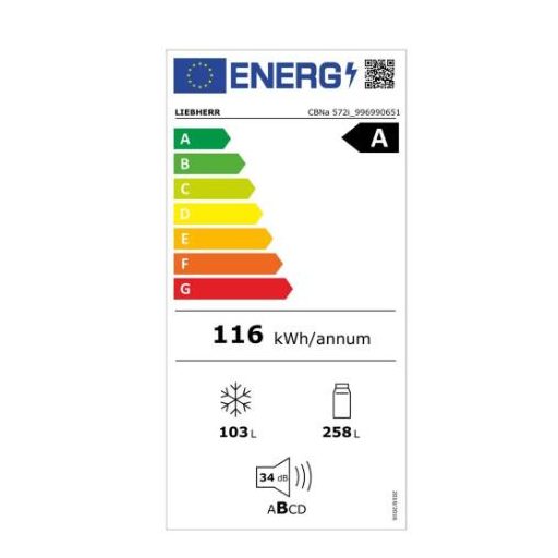 LIEBHERR CBNa 572i Hűtő-fagyasztó-kombináció BioFresh-sel és NoFrost-tal