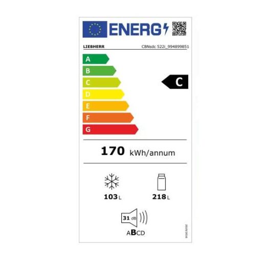 LIEBHERR CBNsdc 522i Hűtő-fagyasztó-kombináció BioFresh-sel és NoFrost-tal