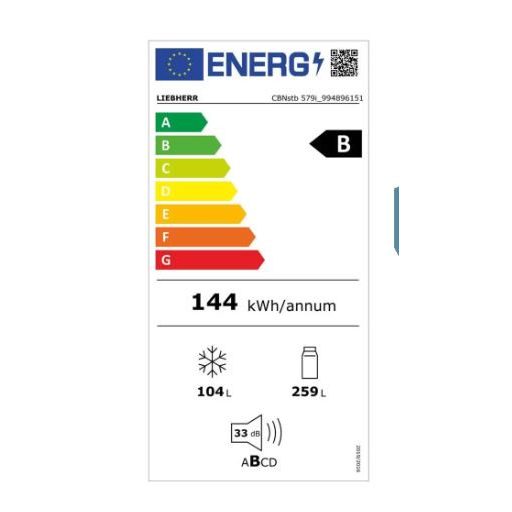 LIEBHERR CBNstb 579i Hűtő-fagyasztó kombináció BioFresh Professional és NoFrost funkcióval