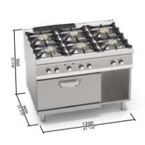 Berto's gáztűzhely (64,7 kW)