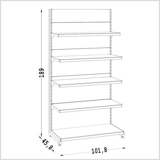 Bolti polc - polcrendszer 190 cm 