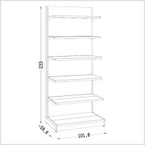 Bolti polc - polcrendszer 230 cm