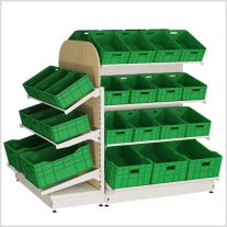   Bolti polcrendszer - Zöldség-gyümölcs Gondola véggel - 150cm