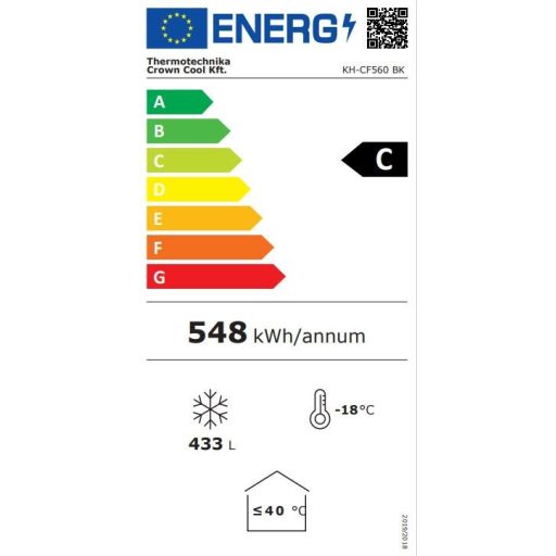 KH-CF560 BK (UDD 560 BK) | Felnyitható teletetős mélyhűtőláda