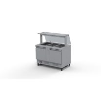   Hűtőpult 3xGN1/1 alsó hűtött tárolóval egyenes üveges felépítménnyel 1150 mm